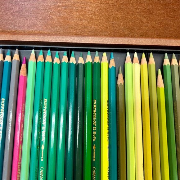 Caran d'Ache Supracolor 120 Coloured Pencils in Wooden Case - Picture 7 of 9